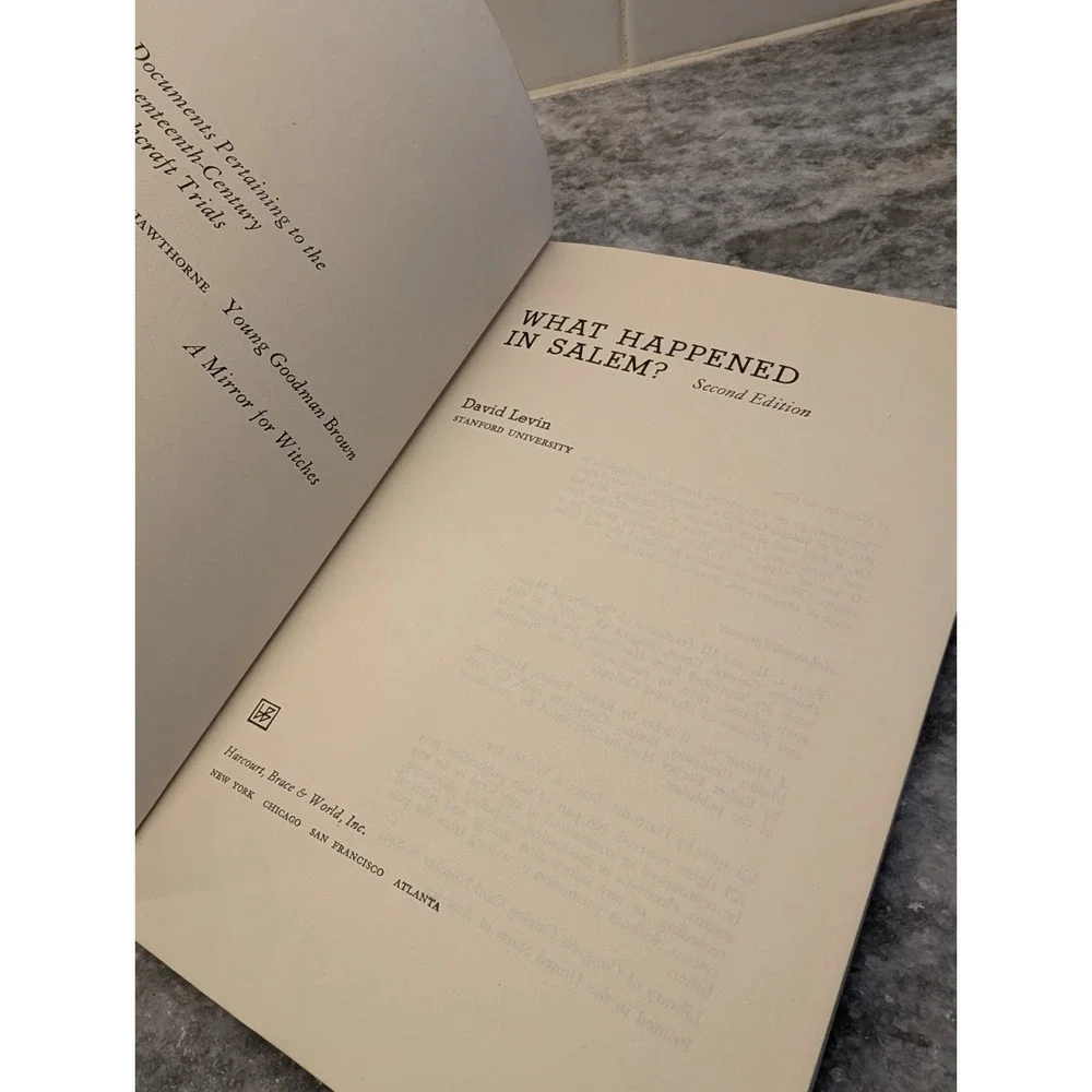 What Happened In Salem David Levin Documents Pertaining‎ Witchcraft Trials 1960